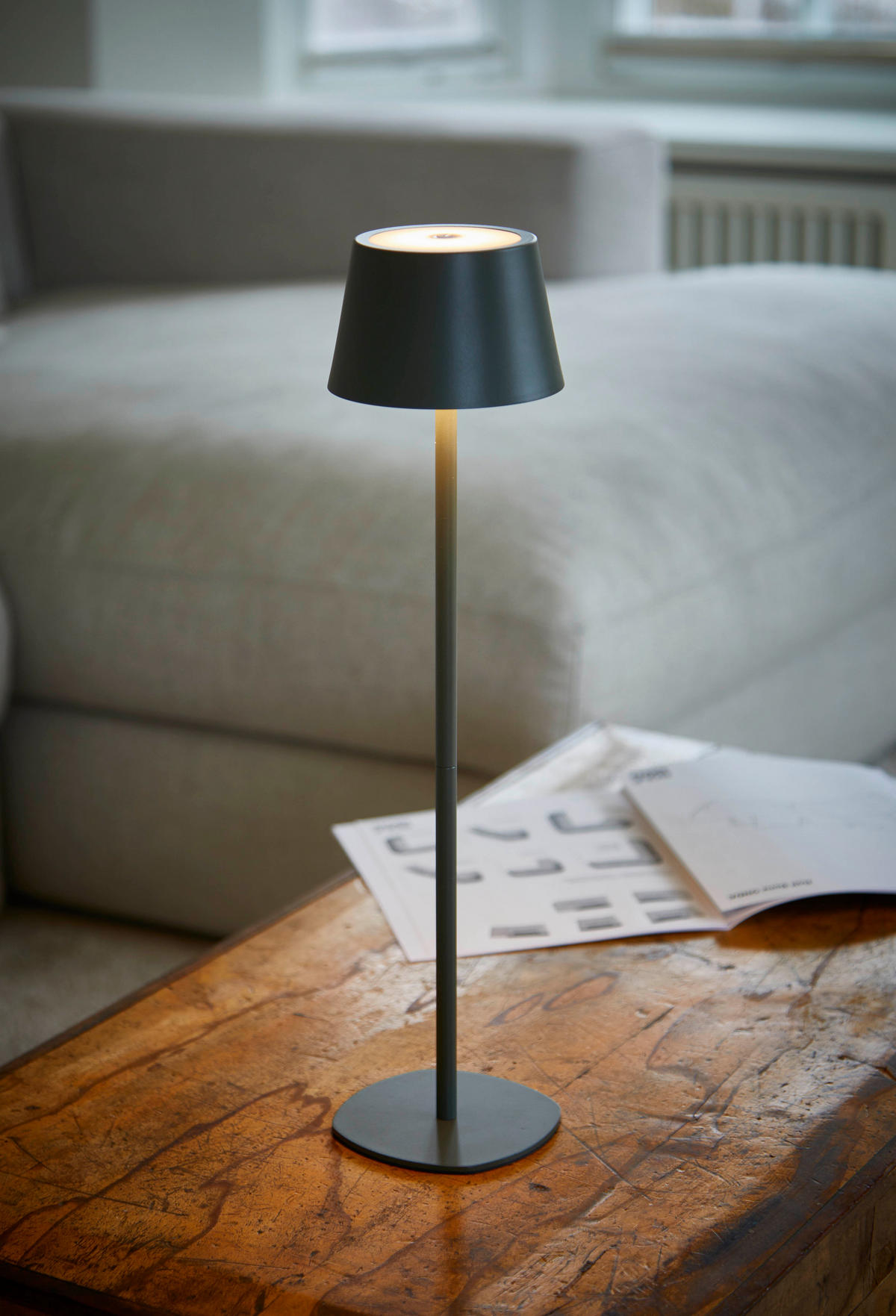 LED Tischlampe 3 in 1 Olivegrün max. 45cm hoch - Olivgrün, Metall (11/11/45cm) - Northpoint