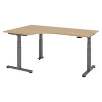 SCHREIBTISCH elektrisch XDSM 120/200/72 cm in Eichefarben/Graphitfarben - Eichefarben/Graphitfarben, Holzwerkstoff (120/200/72cm) - bümö
