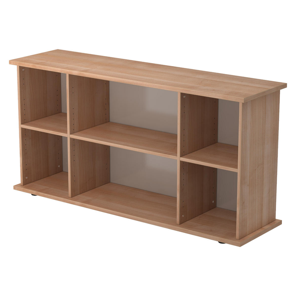 SIDEBOARD Regal offen 44,8/166,1/84 cm in Nussbaumfarben - Nussbaumfarben, Holzwerkstoff (166.1/84/44.8cm) - bümö