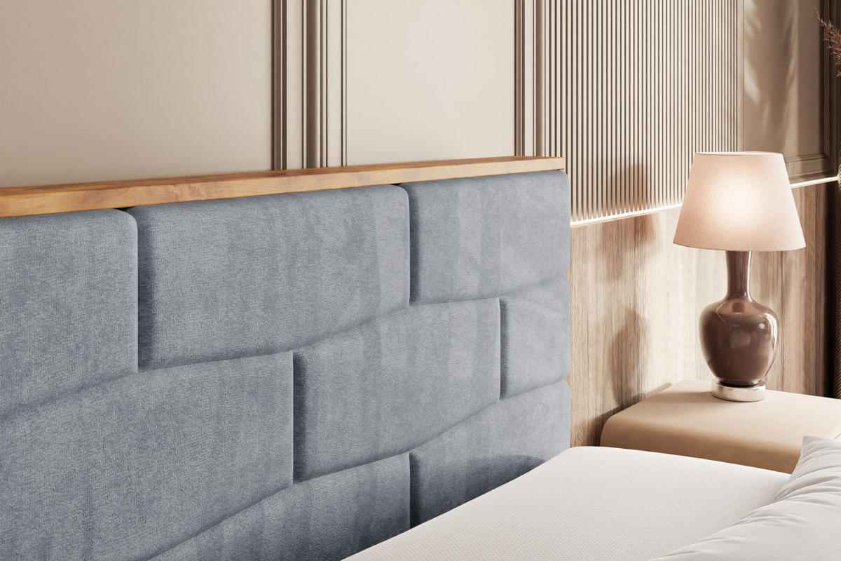 BOXBETT mit Matratze H4 und Lattenrost - LOLLI8 - 140x200 - Grau - Grau, Holzwerkstoff/Kunststoff (140/200cm) - ALTDECOR