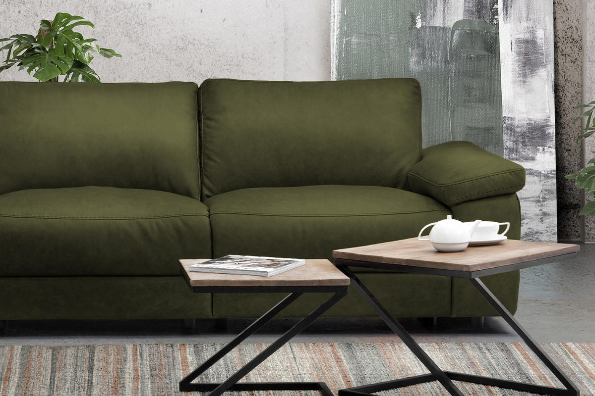 ECKSOFA XL MOTOR. RELAXFUNKTION LOLA Dunkelgrün Webstoff - Dunkelgrün/Schwarz, Textil (304/178cm) - KAWOLA