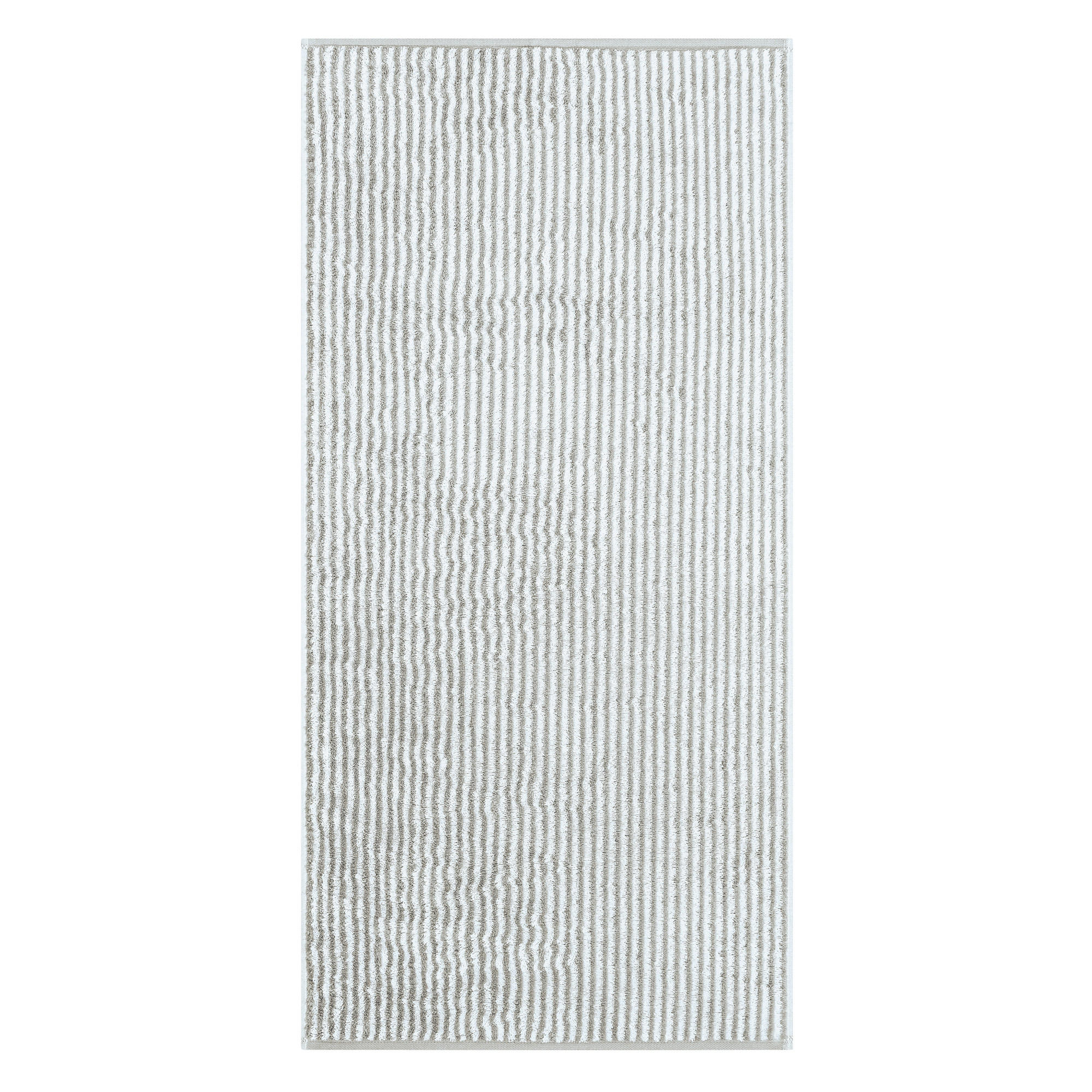HANDTUCH TWO-TONE STRIPES 480 PLATIN - 76 - Grau, Textil (50/100cm) - Cawoe