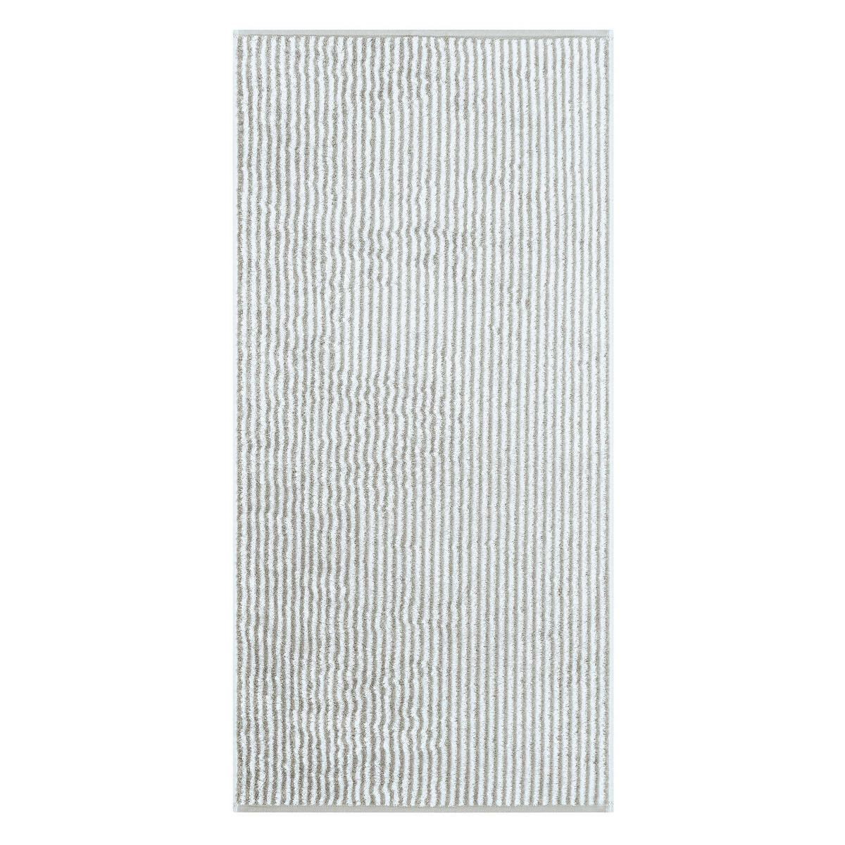 HANDTUCH TWO-TONE STRIPES 480 PLATIN - 76 - Grau, Textil (50/100cm) - Cawoe