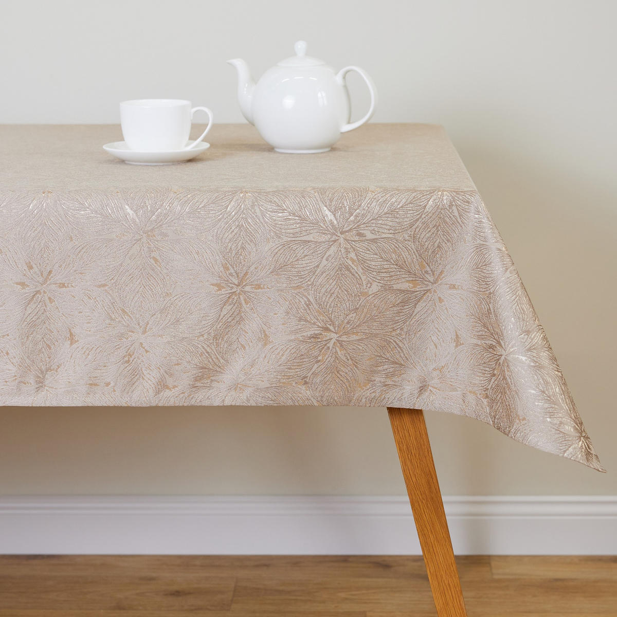 TISCHDECKE Redena - Creme, Textil (220/145/1cm) - home&you