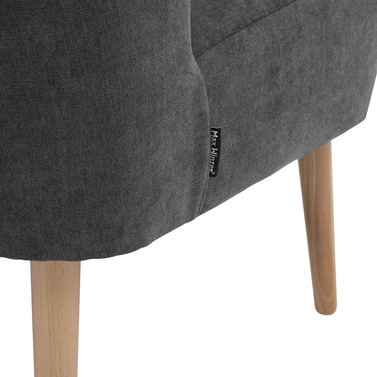 SESSEL Kamle Bezug Flachgewebe Buche natur / anthrazit - Anthrazit, Kunststoff (68/78/58cm) - 58aufmkessel