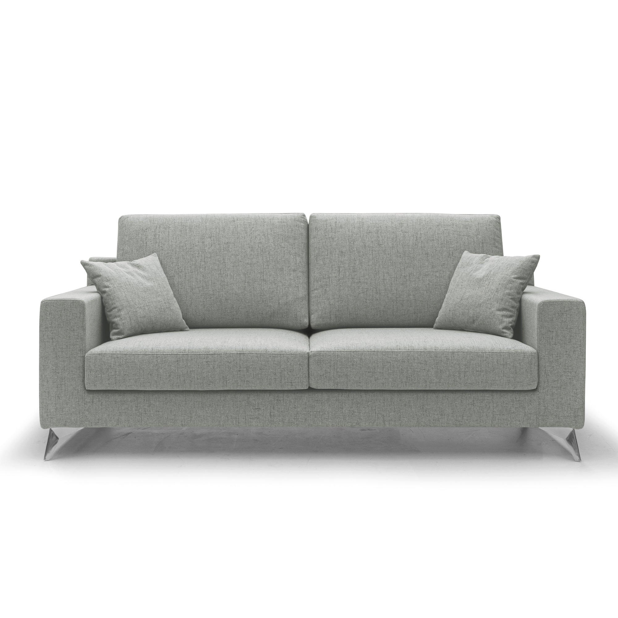 LINEARSOFA Michael - Hellgrau, Textil (186/95/91cm) - Divani.store