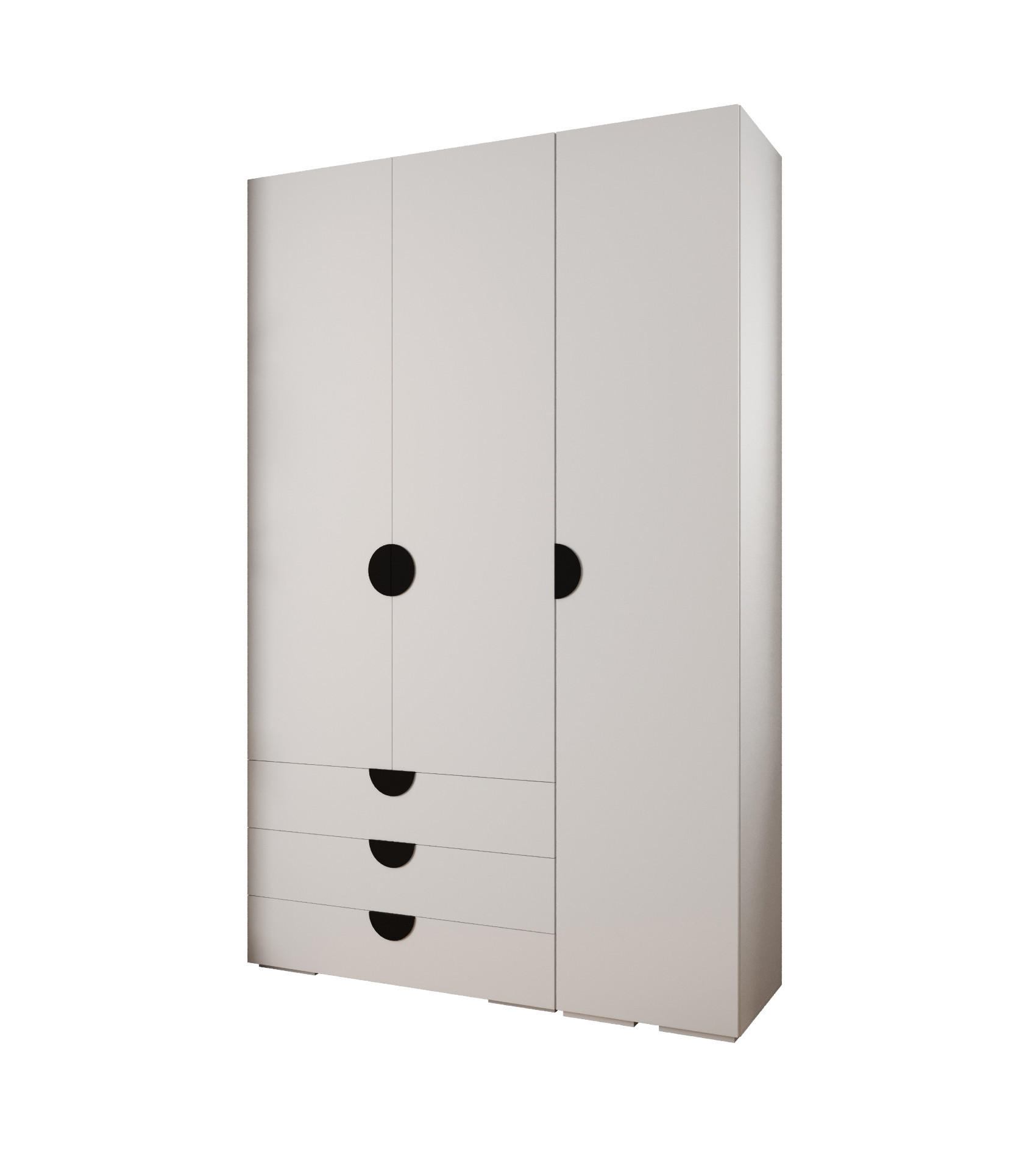 Abiks Möbel Garderoben-Set Weiß, Schwarz 150x236.7x47 cm