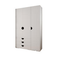 GARDEROBEN-SET 236,7/150/47 - Schwarz/Weiß, Holz/Kunststoff (150/236.7/47cm) - Abiks Möbel