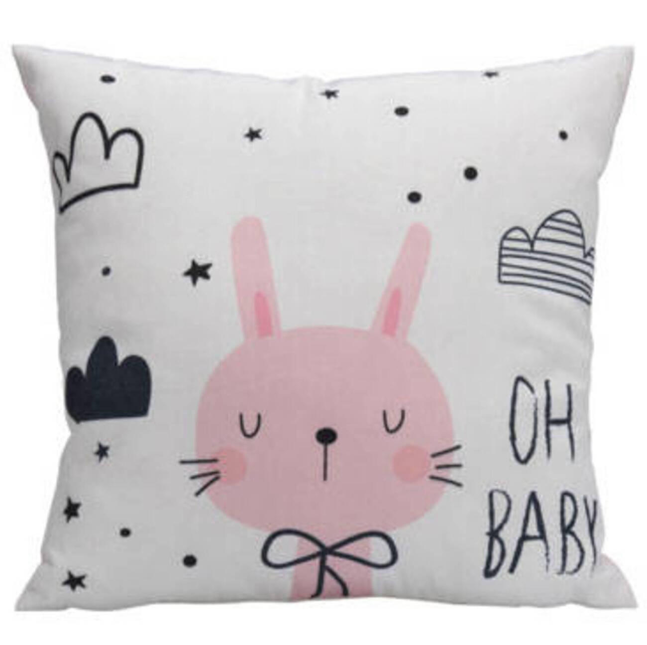 KISSENHÜLLE Rawr 45/40 cm - Rosa, Textil (40/45cm) - Home Styling Collection