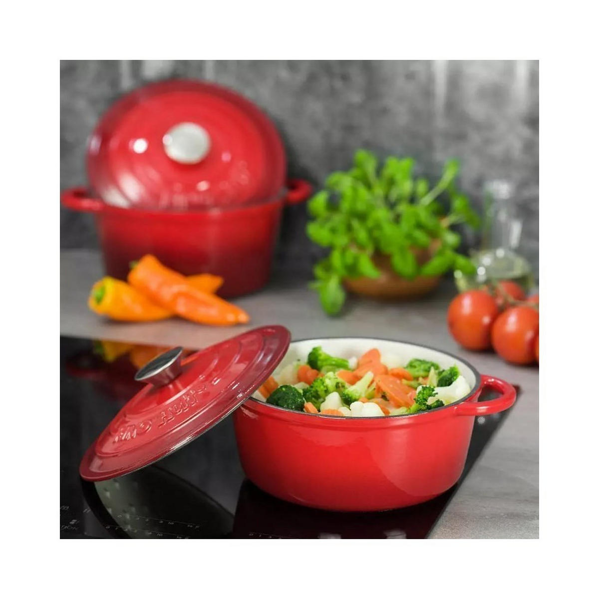 TOPF Rot 20/20/10 cm KH1614 - Rot, Metall (20cm) - Kinghoff 