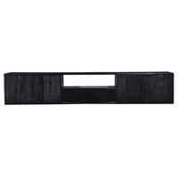 TV-MÖBEL schwebend recyceltem Holz 240cm, schwarz - Schwarz, Holz (240/44/40cm) - Giga Meubel