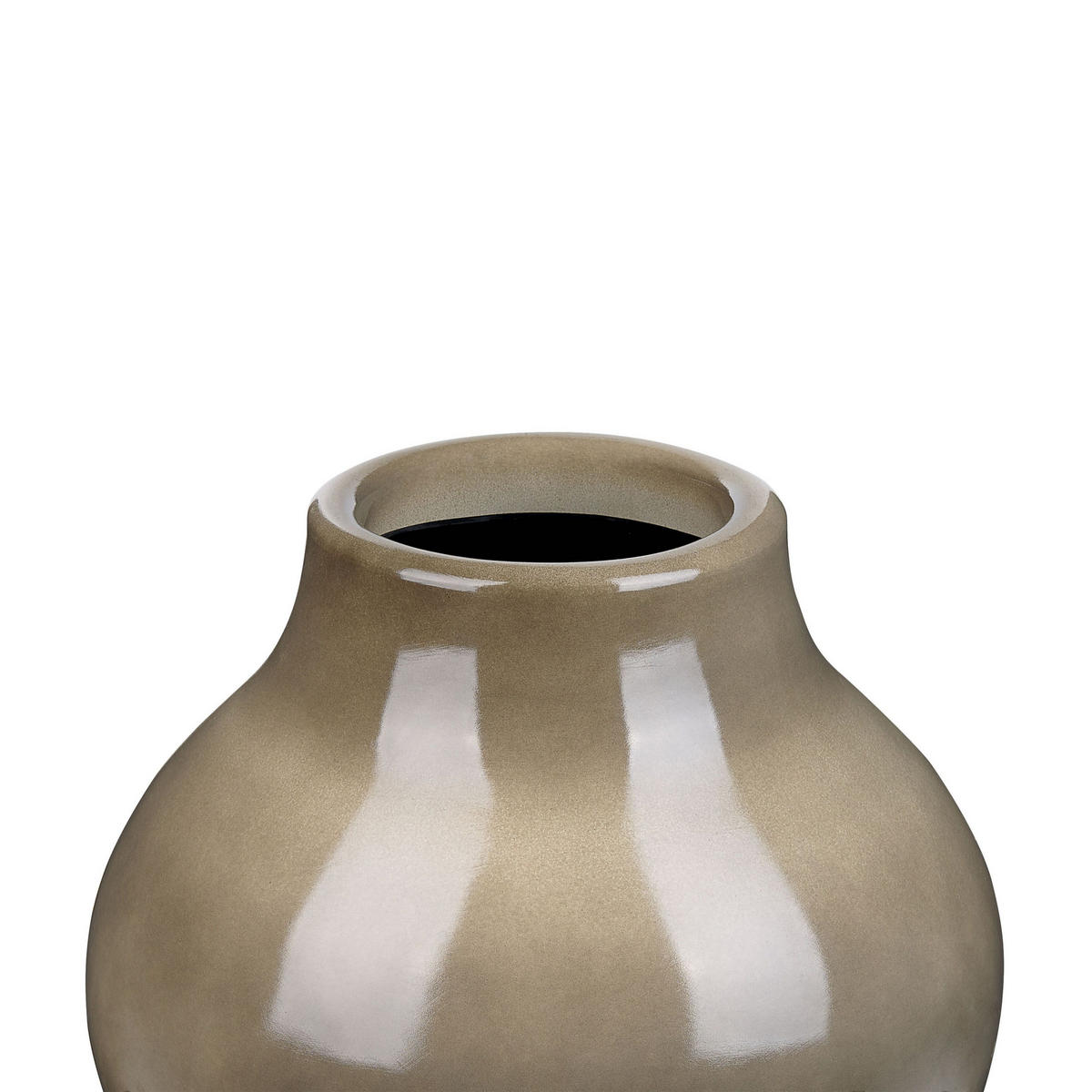 BLUMENVASE Terrakotta beige Magan - Beige, Stein (31cm) - Beliani