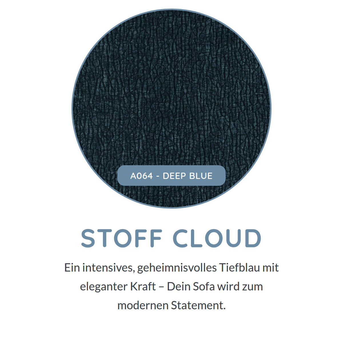BIGSOFA Vannes Chenille Blau 272/134/68 cm - Blau, Kunststoff/Textil (272/68/134cm) - foamnova