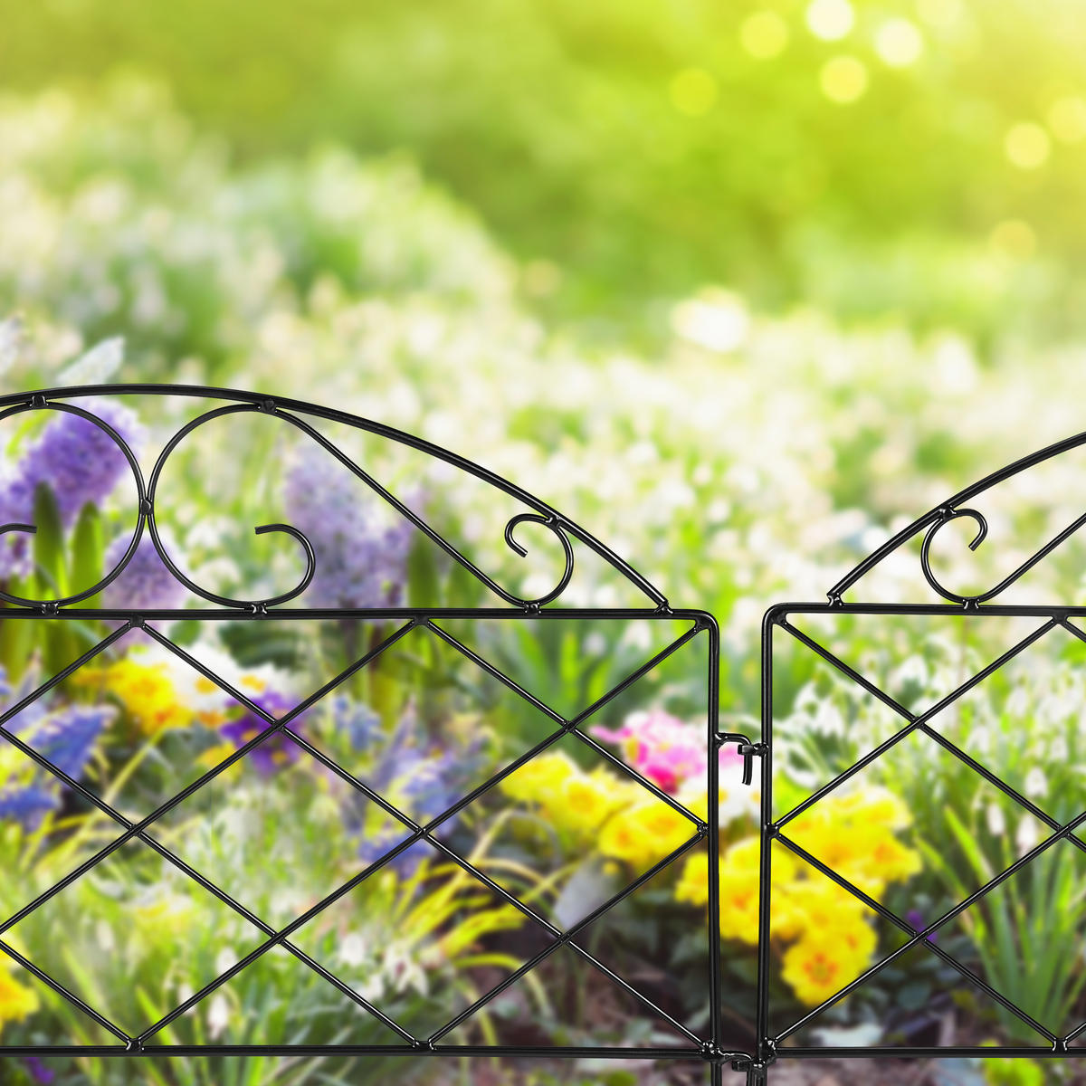 6XBEETZAUN - Schwarz, Metall (54.5/40/1cm) - Relaxdays