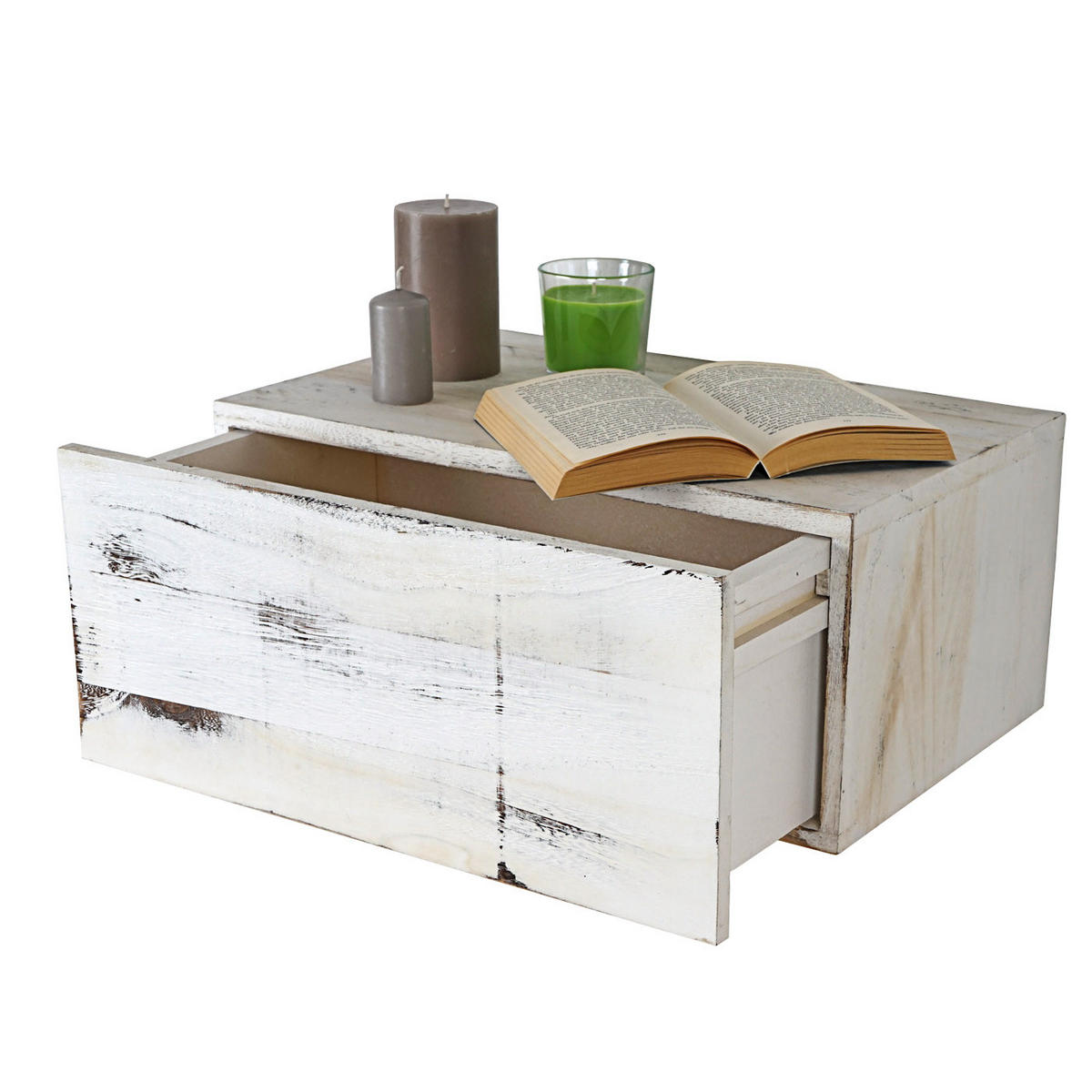 WANDREGAL Weiß - Weiß, Holz (46/21/30cm) - MCW