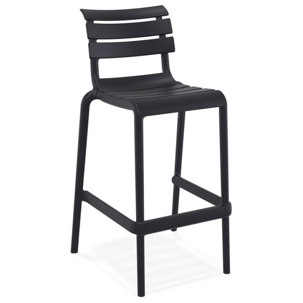 BARHOCKER Schwarz 53x105x55cm - Schwarz, Kunststoff (53/105/55cm) - AlterEgo
