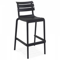 BARHOCKER Schwarz 53x105x55cm - Schwarz, Kunststoff (53/105/55cm) - AlterEgo