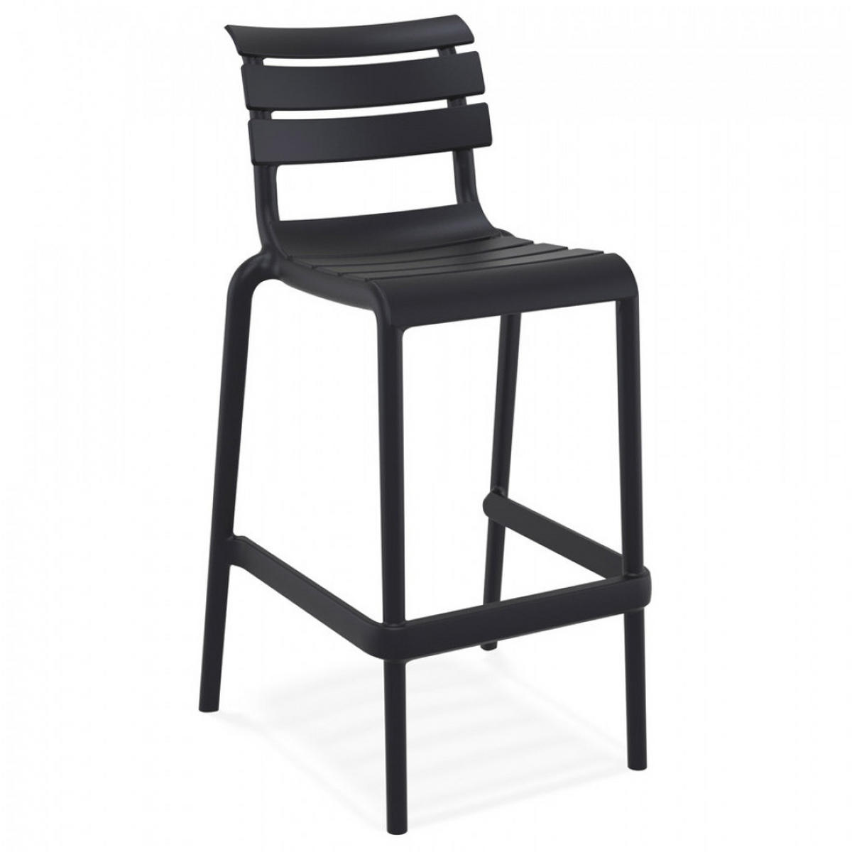 BARHOCKER Schwarz 53x105x55cm - Schwarz, Kunststoff (53/105/55cm) - AlterEgo