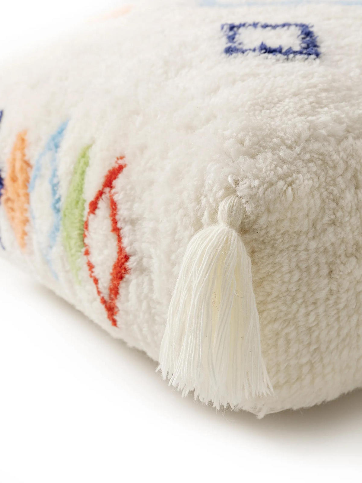 WOLL-POUF handgefertigt Malika Multicolor 55x55x20 cm - Multicolor, Textil (55/20/55cm) - Lytte