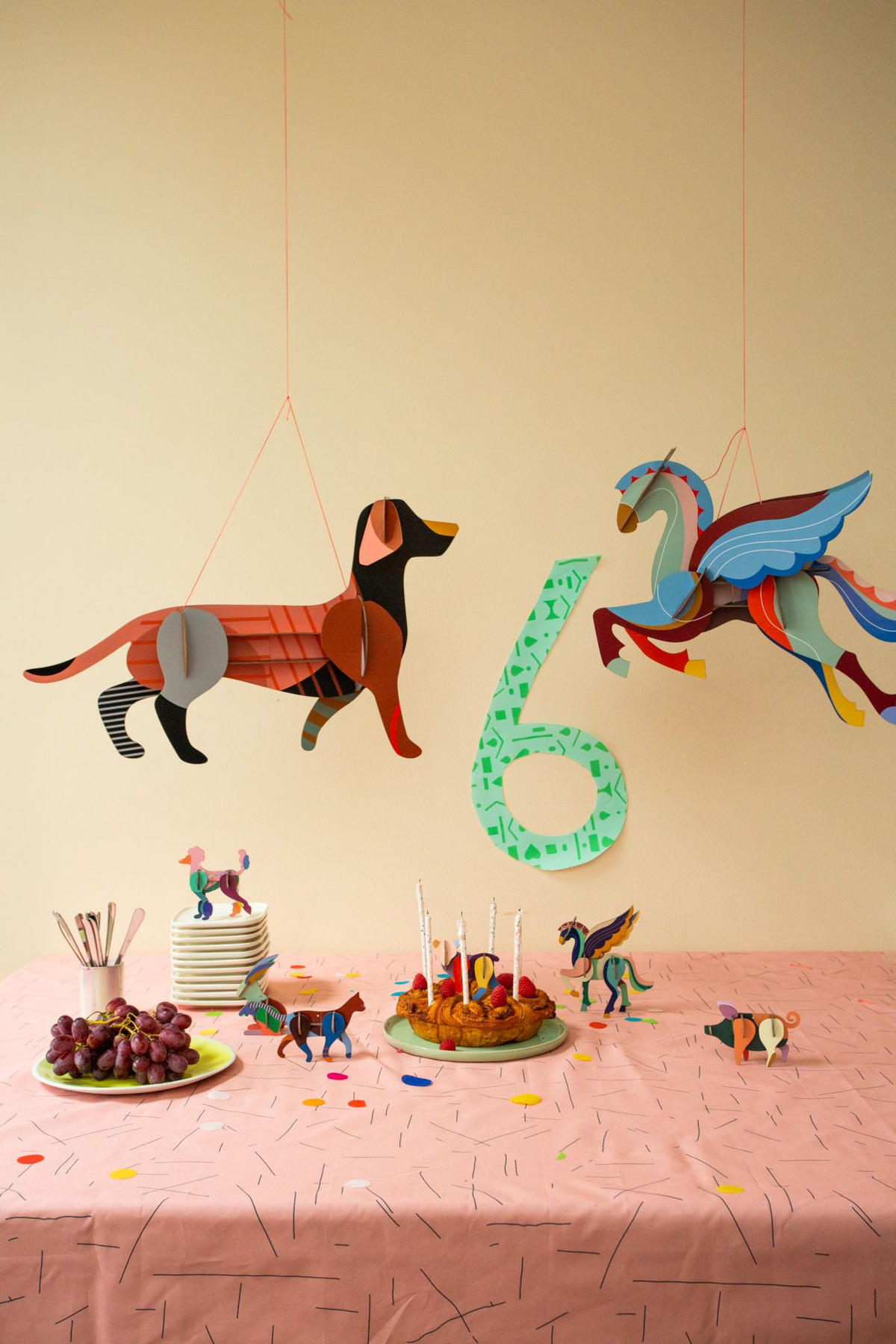 MAL- & BASTELSET, Maggie Dackel, 3D Wandobjekt, Recyclingkarton, studio ROOF - Naturfarben, Karton (58.5/13.6/35.3cm) - ich-zapfe