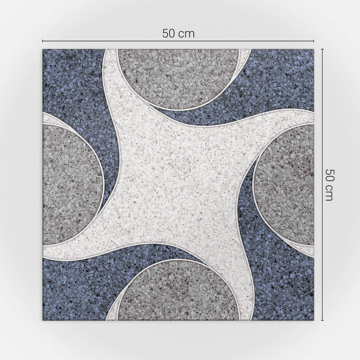 WANDPANEEL 4x 50x50 cm selbstklebend Granitia - Greige, Kunststoff (50/1.6/50cm) - Wallfluent