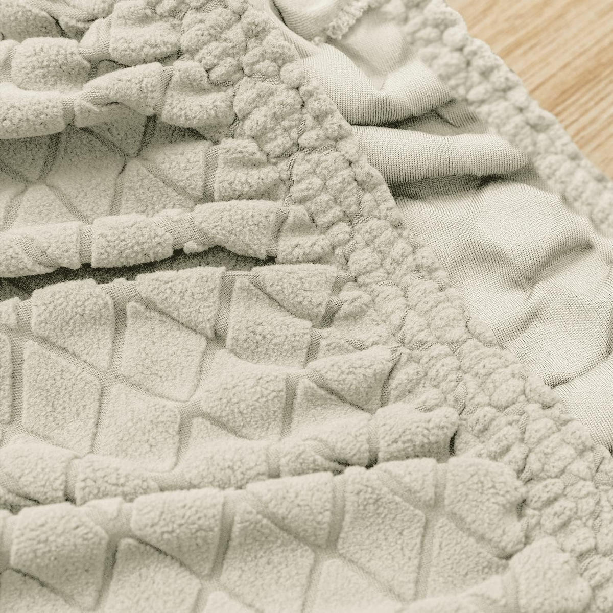 STUHLHUSSE Stretch Stuhlbezug 1 Stück - Beige, Textil (18/25cm) - Kaket