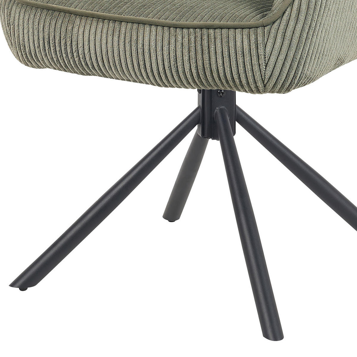ARMLEHNSTUHL Mika-Maya 2er-Set - Schwarz/Grün, Textil/Metall (60/82/61cm) - DUBI Möbel