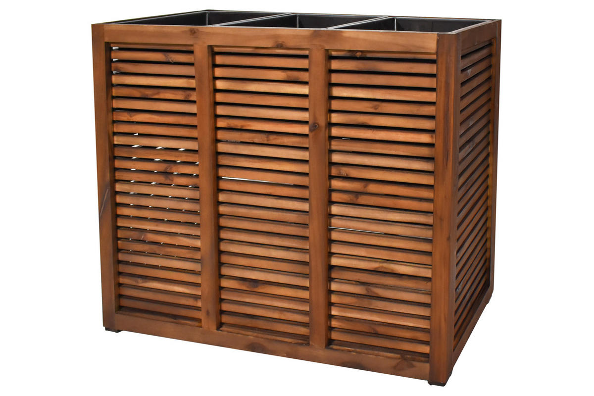 PFLANZKASTEN 93x33x72 cm, Braun, Akazienholz - Braun, Holz (33/72/93cm)