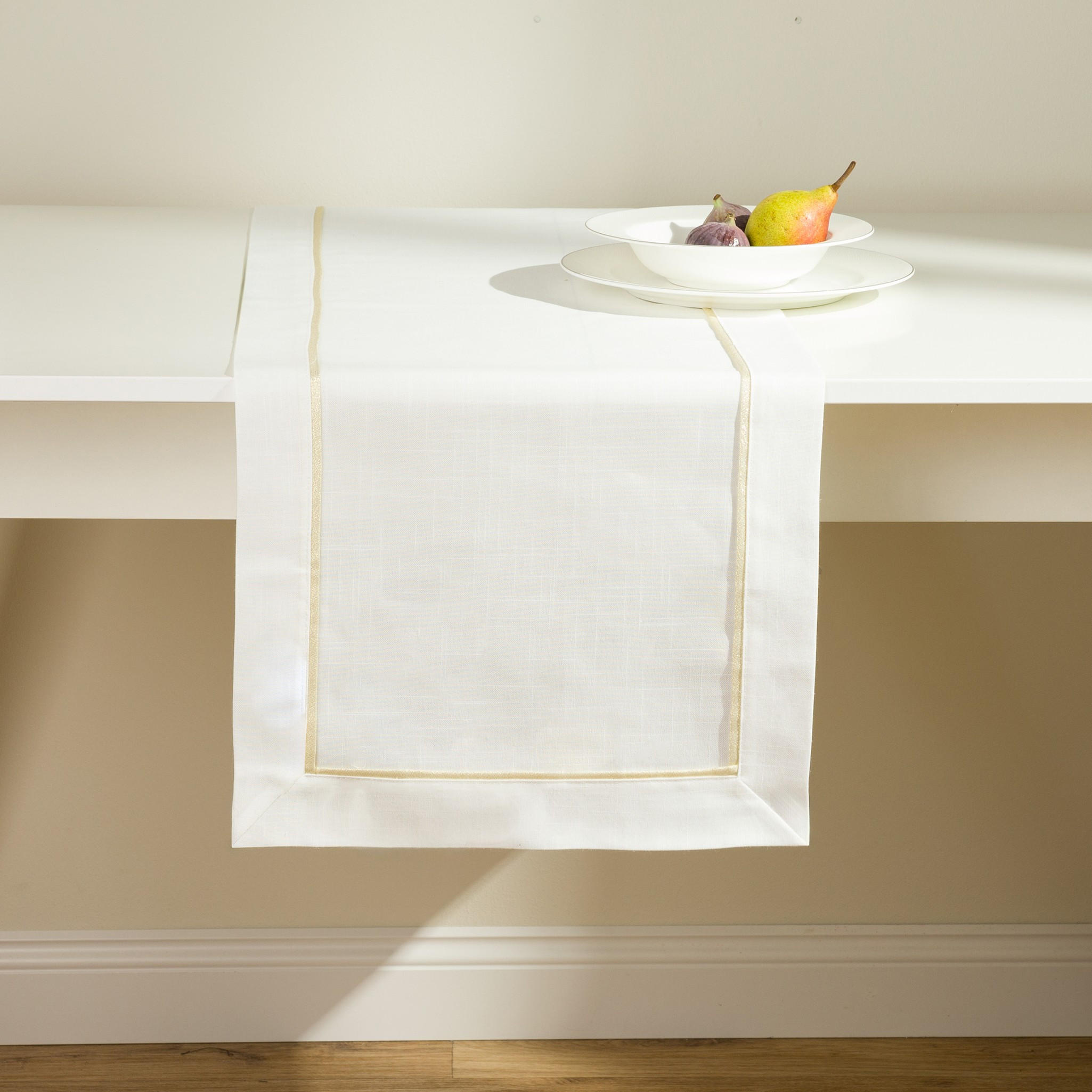 TISCHLÄUFER Tideno - Goldfarben, Textil (180/40/1cm) - home&you