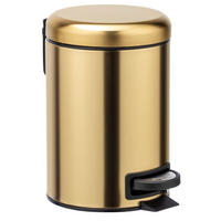 KOSMETIKEIMER golden Leman 3 l 22,5/17/25 cm - Goldfarben, Metall (17/25/22.5cm) - Wenko