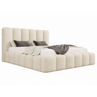 POLSTERBETT MELLOW 120x200 cm in Beige, gepolstertes Kopfteil, Lattenrost, Bettkasten, Bouclé-Stoff - Beige, Holz/Textil (120/200cm) - EMLAR Home