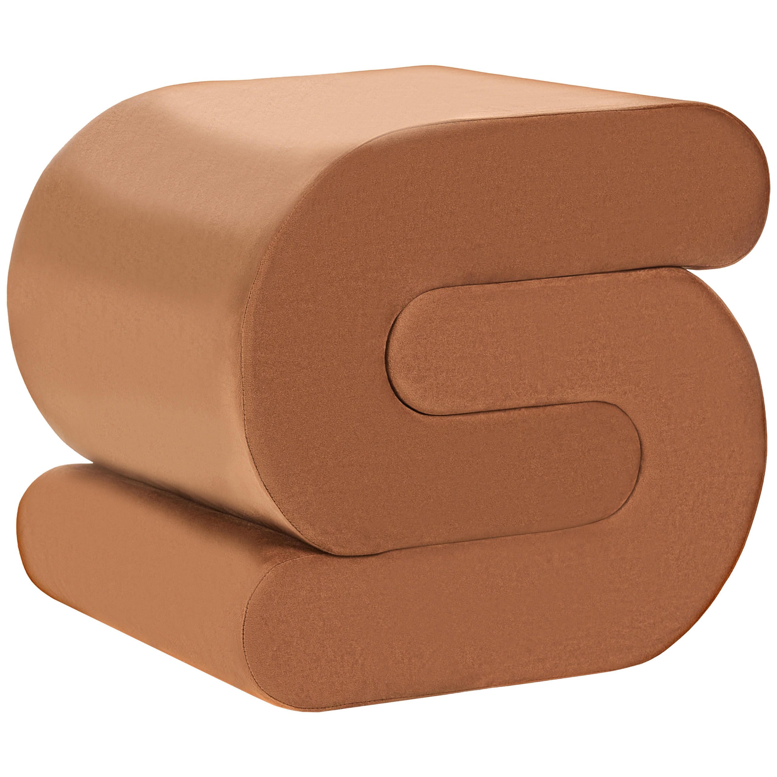 POUF Samtstoff Goldbraun Arcadia - Goldfarben, Textil (45/48/50cm) - Beliani