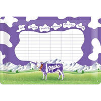 BLECHSCHILD 20/30 cm Milka Wochenplaner - Multicolor, Metall (30/20/0.2cm) - Nostalgic-Art