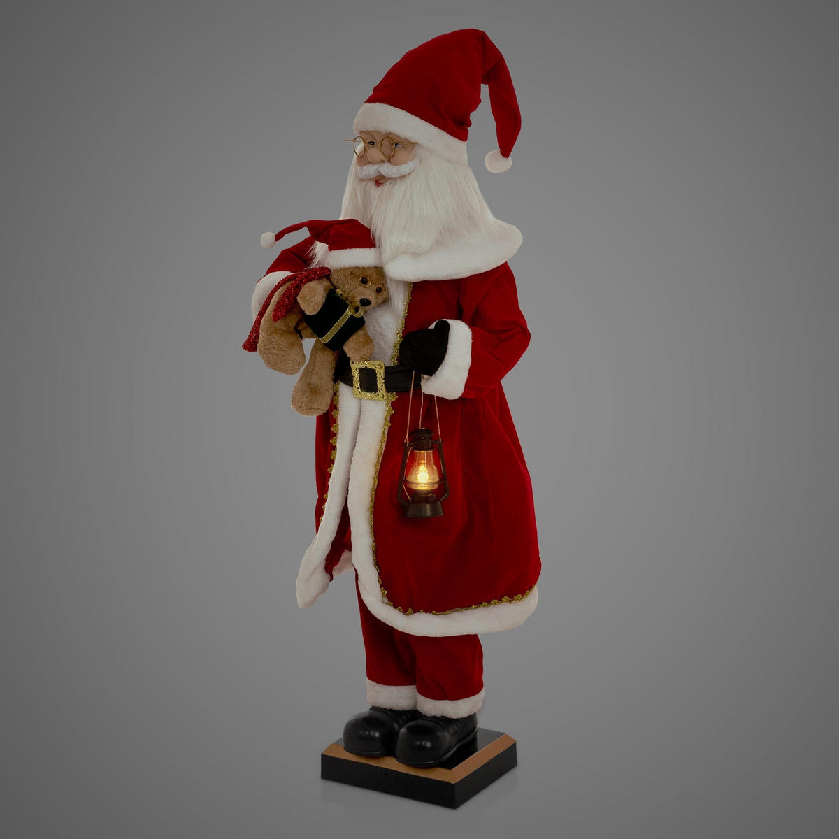 WEIHNACHTSMANN DEKOFIGUR 120 cm mit LED Licht, Bewegung und Sound - Multicolor, Kunststoff (42/120/37cm) - ECD-Germany