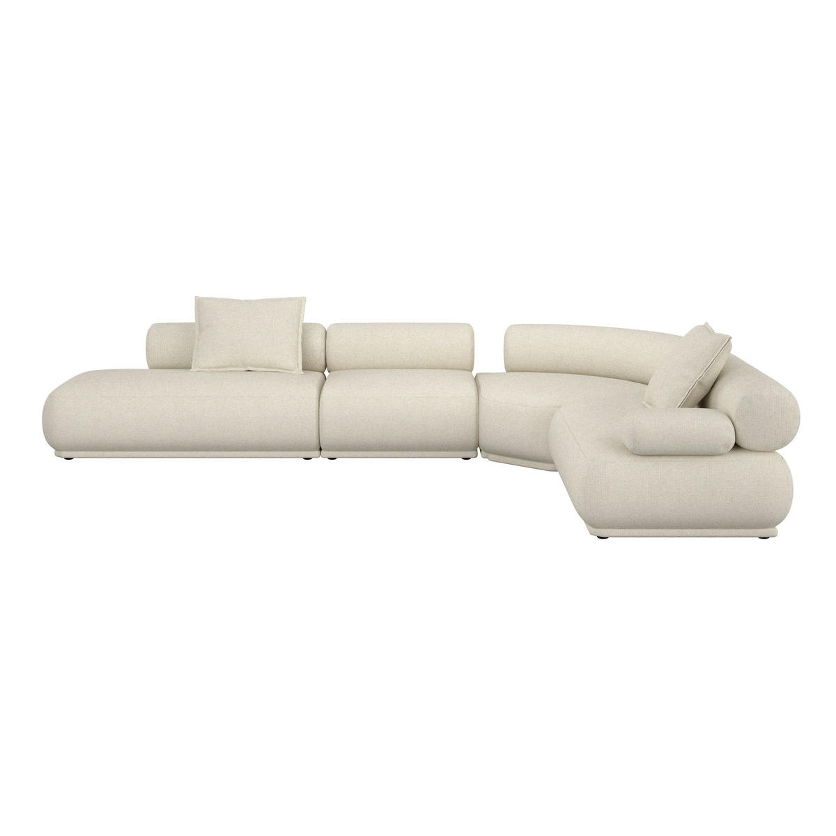 SOFA 7,5-SITZER Rembrandt Rechts Beige - Beige, Kunststoff (594/97cm) - Zuiver