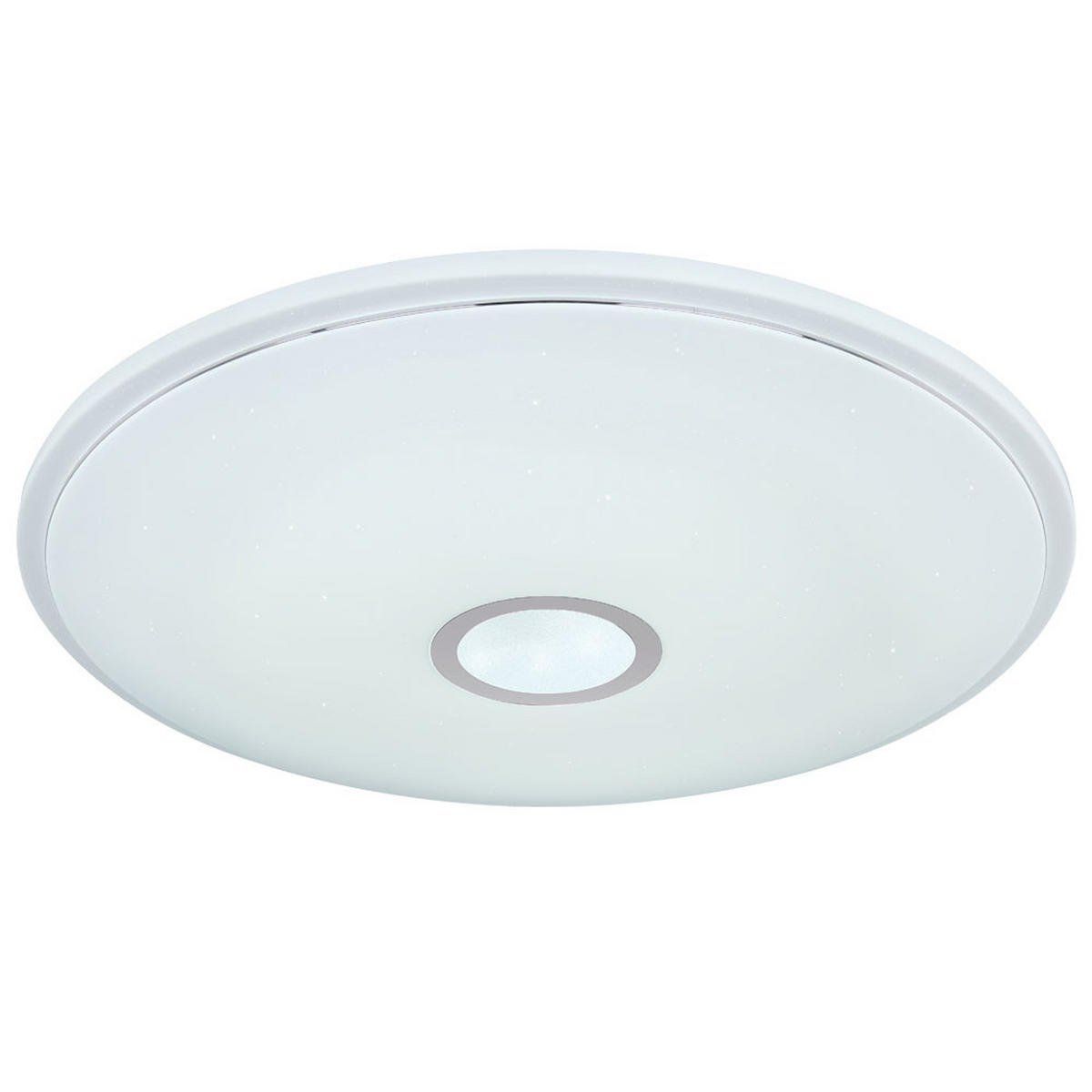 LED DECKENLEUCHTE Connor Weiß Kristalloptik - Weiß, Metall (50/50/6.5cm) - Globo Lighting