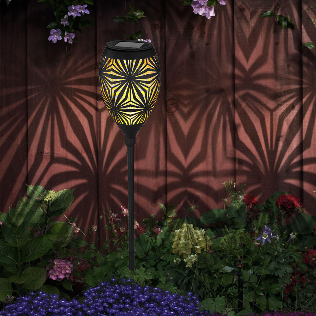 LED AUSSENLEUCHTE Metall Schwarz 2er Set - Schwarz, Metall (11/11/58cm)