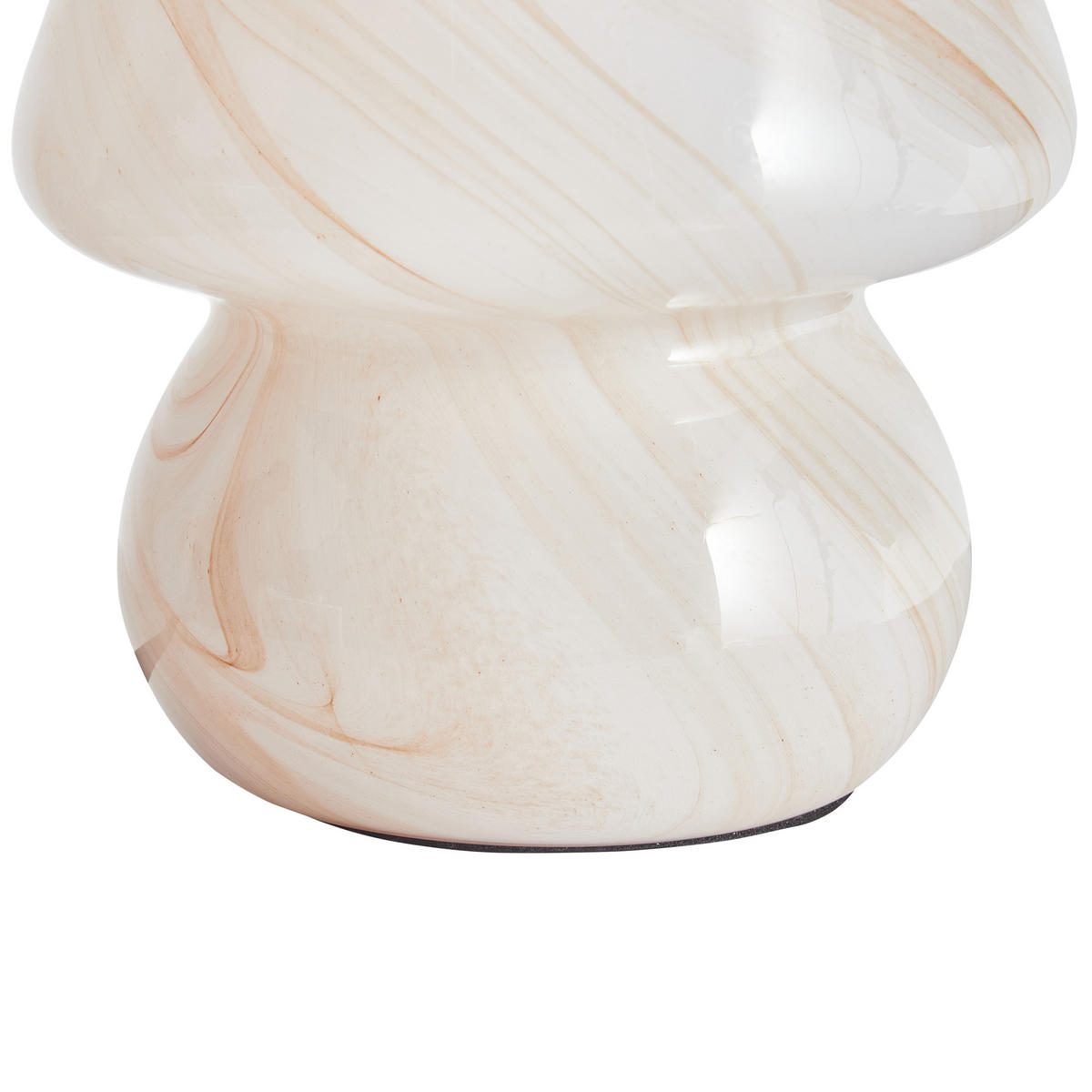 TISCHLEUCHTE Beige Lobo - Beige, Glas (14/14/18cm) - Beliani