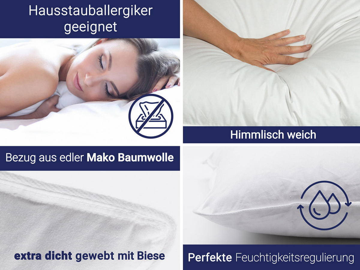 KISSEN, 40x80 cm, 100% Baumwolle, Weiß - Weiß, Textil (40/80cm) - Zollner