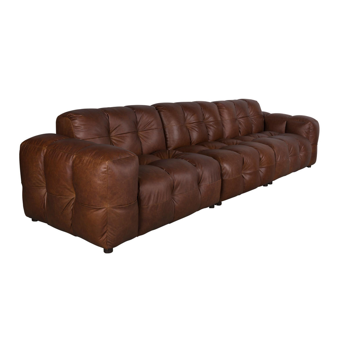 SOFA 4,5-SITZER Hackman Leder Chokolade/ Braun - Braun, Leder (364/84/102cm) - Dutchbone