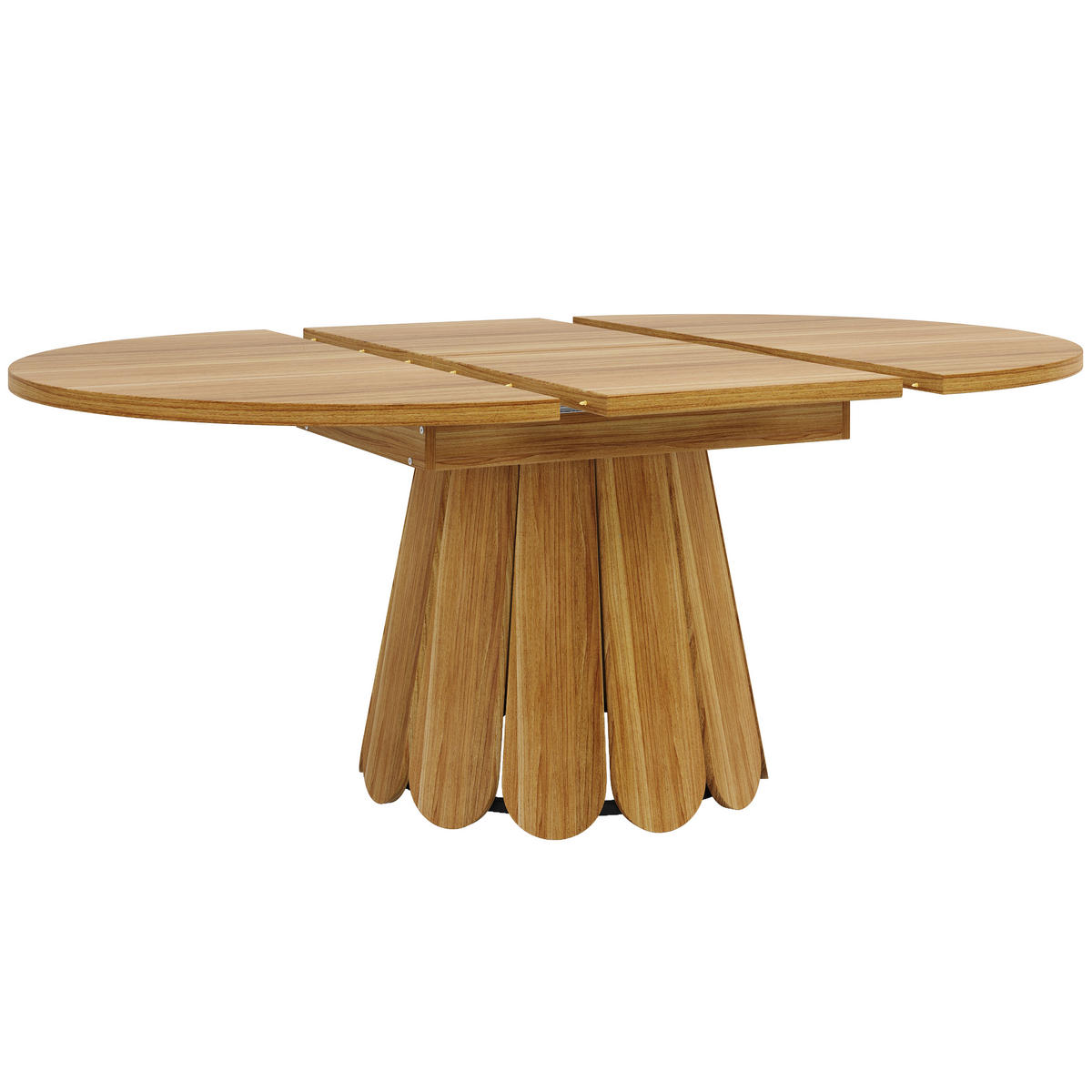 AUSZIEHTISCH 118/76,8 cm in Braun – rund, zu oval ausziehbar - Braun, Holzwerkstoff (118/118/76cm) - BEAOK