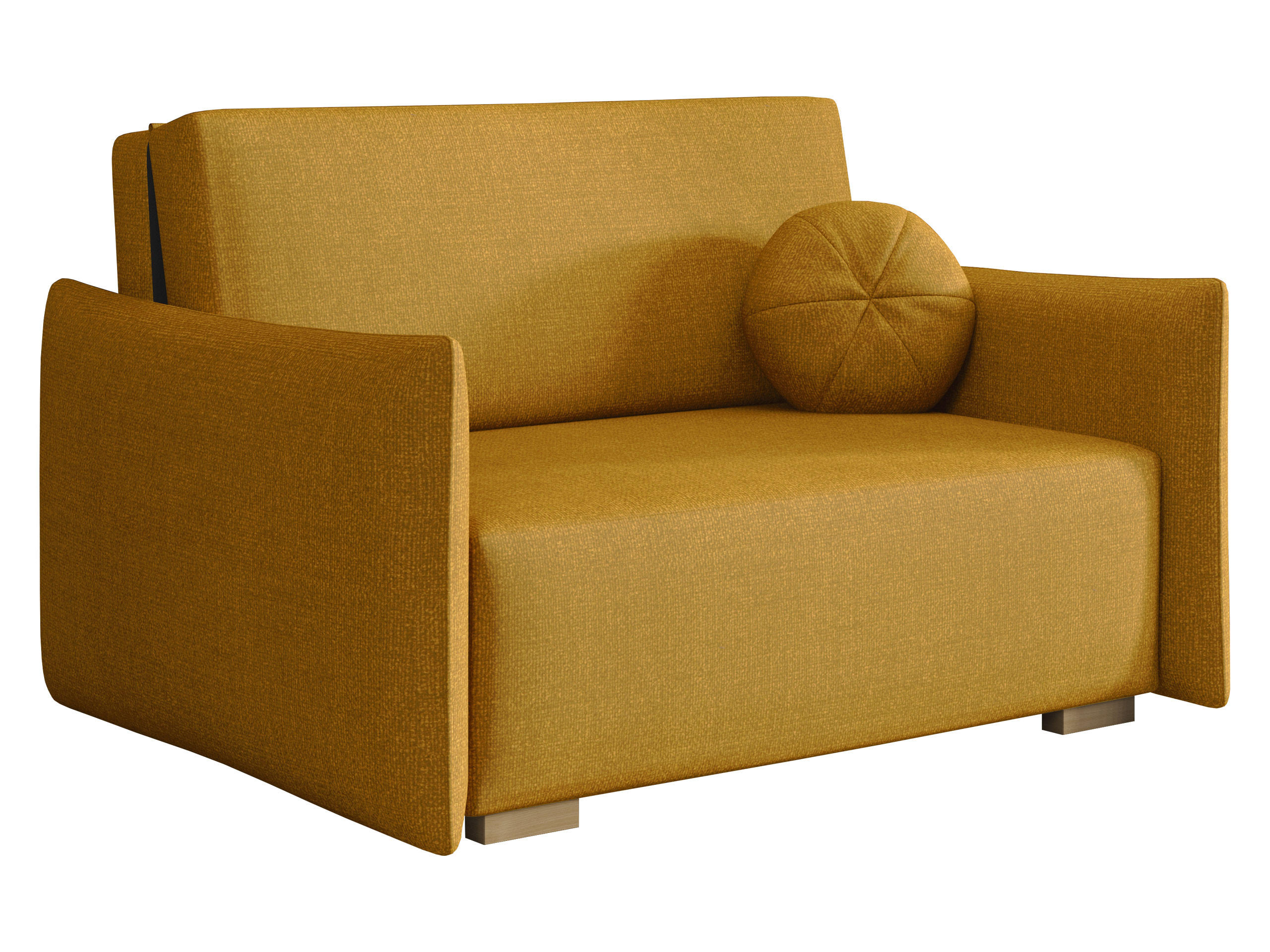 SCHLAFSOFA Viva Glov II - Gelb/Naturfarben, Holz/Textil (134/85/98cm) - MIRJAN24