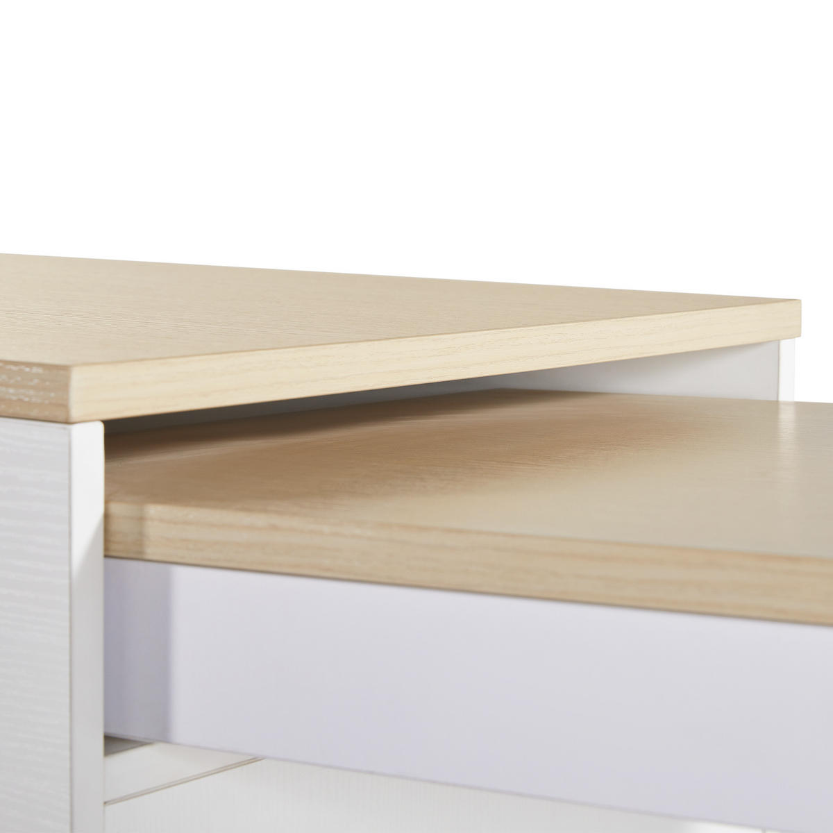 BARTISCH 117–180/50/94,6 cm, Weiß - Weiß, Holzwerkstoff (50/94.6/180cm)