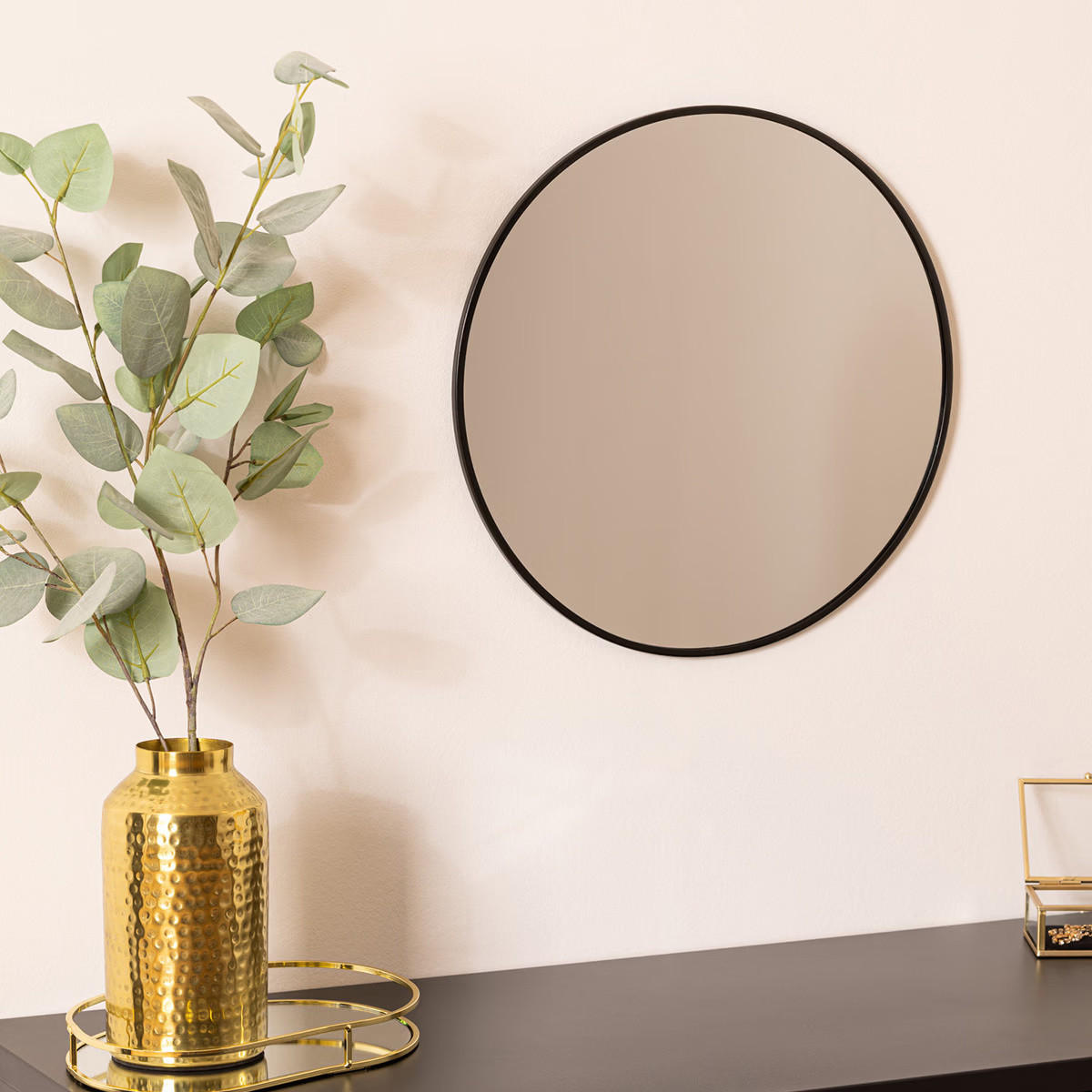 SPIEGEL mit Metallrahmen 38/38/0,8 cm - Schwarz, Metall (38/0.8/38cm) - Atmosphera Createur d´interieur