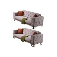 SITZGARNITUR Lizzy Beige Stellvariante:2+2 - Beige, Holz (170/80/90cm) - Villa Möbel