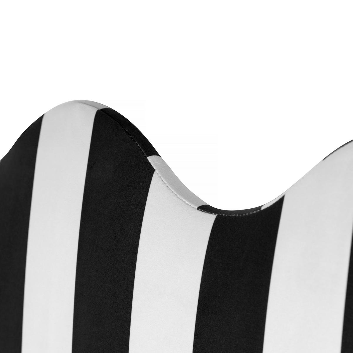 KOPFTEIL gewellt, weiß/schwarz 160x73,5cm - Schwarz, Textil (160/74/3cm) - RNT By Really Nice Things