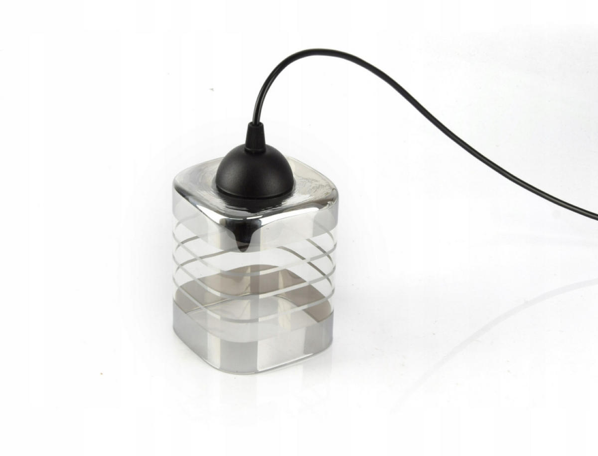 PENDELLEUCHTE TRAGLAS - Transparent/Schwarz, Glas/Metall (35/35/80cm) - kiki design