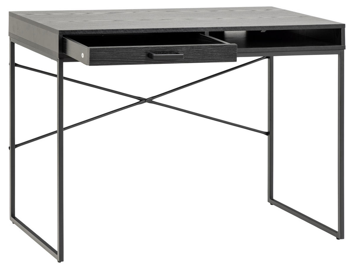 SCHREIBTISCH Schwarz - Schwarz, Holzwerkstoff (45/110/75cm) - ebuy24