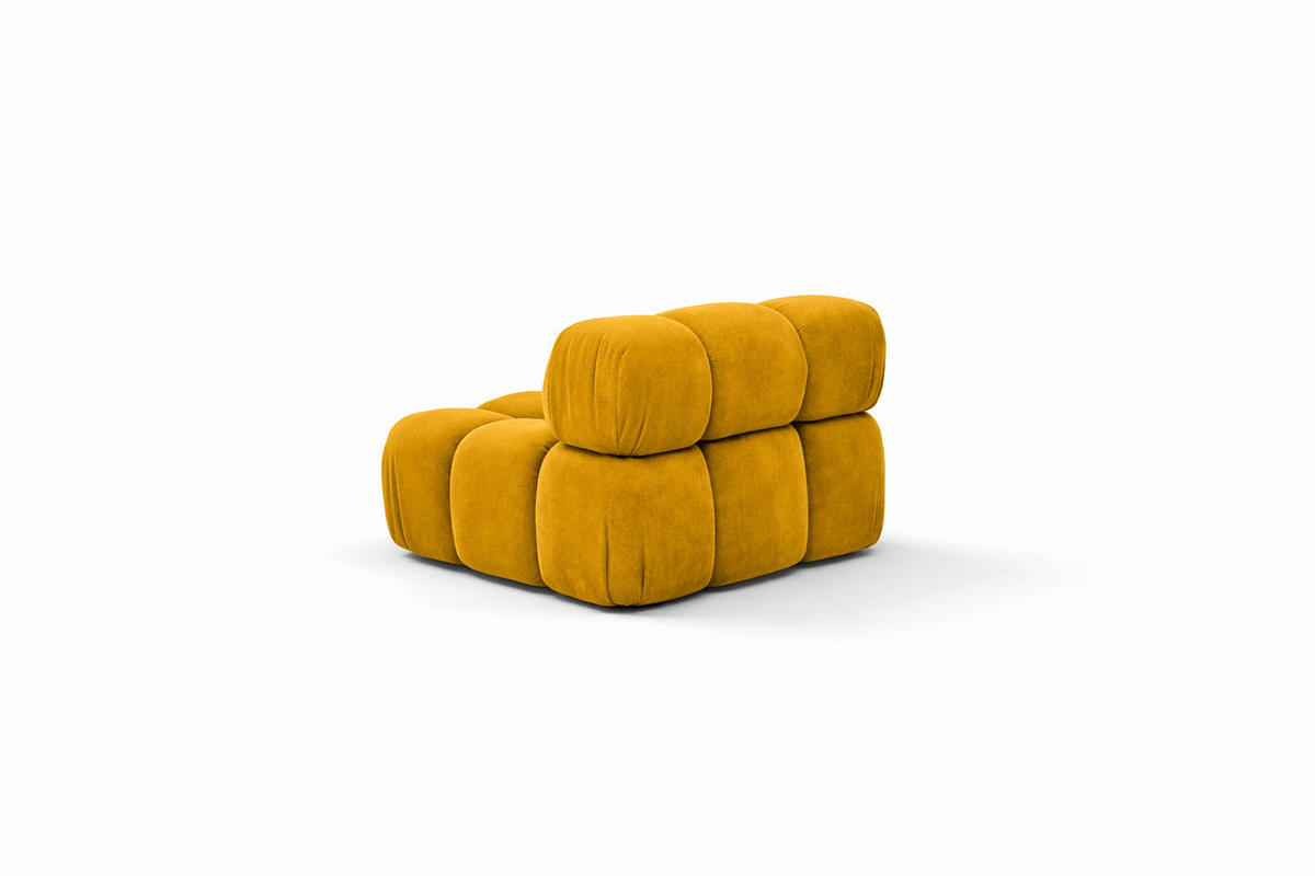 MODUL Mittig, Für Modulares System, Stoff Salvador, Gelb, Selia - Gelb, Holz (95/70/95cm) - Kaiser Möbel