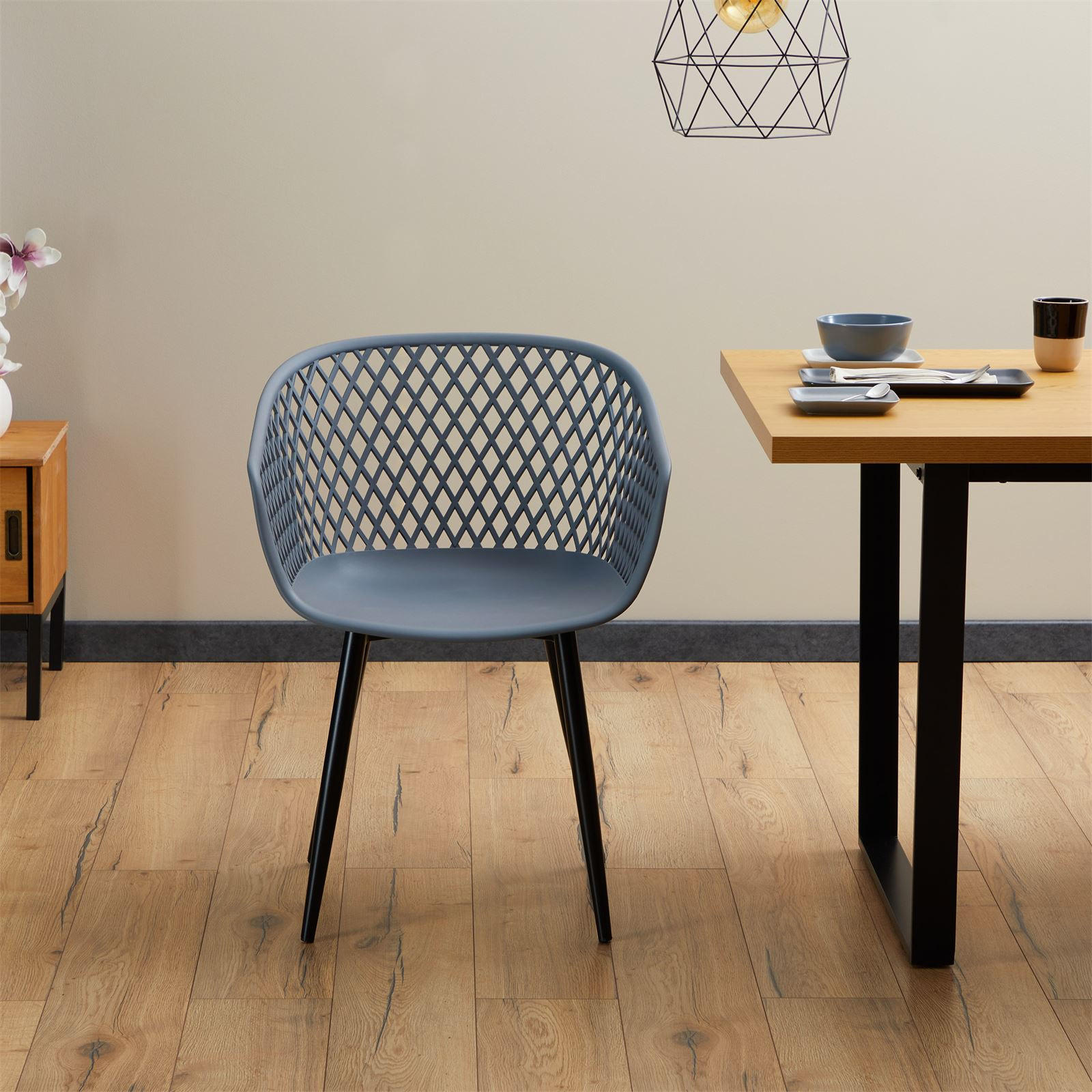 ESSZIMMERSTUHL MEDEIRA 4ER-SET - Anthrazit, Textil (61/80/57cm) - IDIMEX